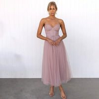 Franca - Zeitgemäßes, elegantes Midikleid – Rosa