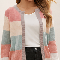 ESTER - Bequeme strickjacke – Rosa grün