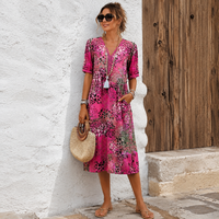 Caramina - Stilvolles Midikleid für Damen – Rosa