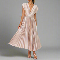 Penelope | Premium Elegantes Midi-Kleid – Rosa