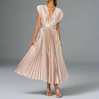 Alica | Elegantes Maxikleid für besondere Gelegenheiten – Champagner