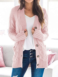 Lässiger Cardigan für Damen | Langarm – Rosa