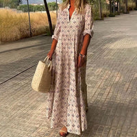 Damen Fließendes Leichtes Ibiza Kleid | Maxi – Rosa