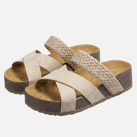 Olivia | Damen Plateau-Sandalen Geflochtene Riemen – Geflochten Plateau Sommer – Hemp Rope