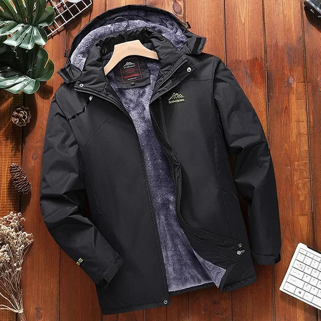 Norman | Herren Winter-Fleecejacke mit Kapuze und Fleece-Innenfutter