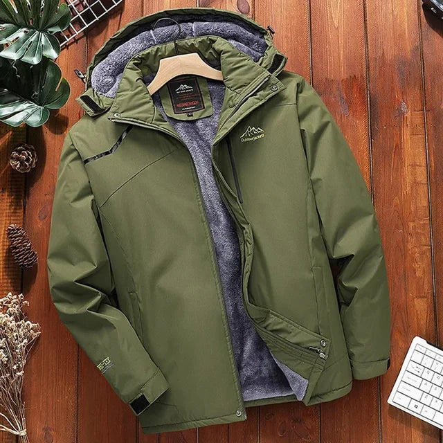 Norman | Herren Winter-Fleecejacke mit Kapuze und Fleece-Innenfutter