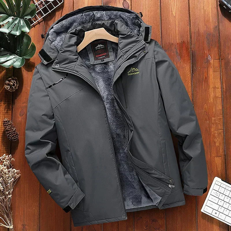 Norman | Herren Winter-Fleecejacke mit Kapuze und Fleece-Innenfutter