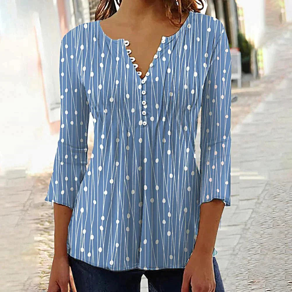 Selina Blouse | Elegante Bluse mit V-Ausschnitt