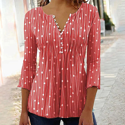 Selina Blouse | Elegante Bluse mit V-Ausschnitt