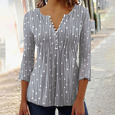 Selina Blouse | Elegante Bluse mit V-Ausschnitt