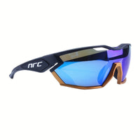 Polycarbonat-Radbrille mit 3 Gläsern – winddichte Brille für Radfahren, Laufen und Outdoor-Aktivitäten – Black Gold