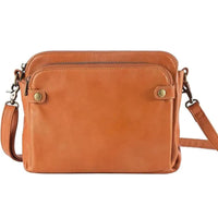 Praktische Damen-Schultertasche aus elegantem, strapazierfähigem Stoff – Braun