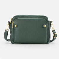 Praktische Damen-Schultertasche aus elegantem, strapazierfähigem Stoff – Grün