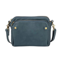 Praktische Damen-Schultertasche aus elegantem, strapazierfähigem Stoff – Blau