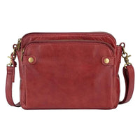 Praktische Damen-Schultertasche aus elegantem, strapazierfähigem Stoff – Rot
