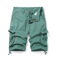 Cargo Shorts für Herren – Leichte Sommerhose mit Seitentaschen – See-Blau