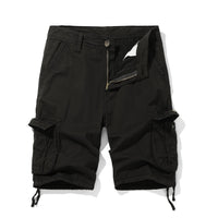 Cargo Shorts für Herren – Leichte Sommerhose mit Seitentaschen – Schwarz