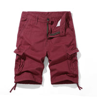 Cargo Shorts für Herren – Leichte Sommerhose mit Seitentaschen – Rot