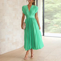 Abendkleid für Damen - Elegantes Maxi Brautjungfernkleid – Grün