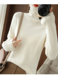 Prisca | Eleganter Rollkragenpullover – Weiß