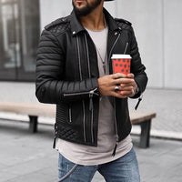 Raplhie | Stylische Lederjacke – Zeitlose Eleganz und maskuliner Stil – Noir
