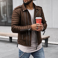 Raplhie | Stylische Lederjacke – Zeitlose Eleganz und maskuliner Stil – Marron