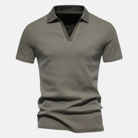 Poloshirt für Herren - Leichtes Gestricktes Kurzarm Polo für den Sommer – Oliv