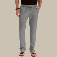 Sommerhose für Herren - Stilvolle leichte Hose im Leinen-Look für den Sommer – Grau