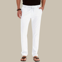 Sommerhose für Herren - Stilvolle leichte Hose im Leinen-Look für den Sommer – Weiß