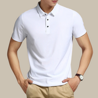 Poloshirt für Herren - Stilvolles Kurzarm-Poloshirt für den Sommerurlaub – Weiß
