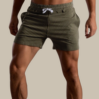 Superstretchige Trainingsshorts für Herren – Grün