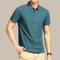 Poloshirt für Herren - Stilvolles Kurzarm-Poloshirt für den Sommerurlaub – Grün