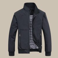 Sommerjacke für Herren - Stilvolle leichte Jacke mit Kragen – Schwarz