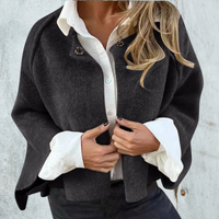 Damen Übergangsjacke Elegant Jacke | Kurz Klassisch – Schwarz