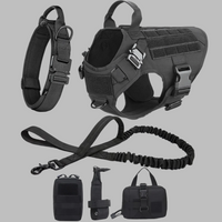 Rex 6-in-1 Sommer Hunde-Geschirr- und Leinen-Set | Professionelles Spazier- und Trainingsset für Ihren Hund – Schwarz 6-in-1 compleet set
