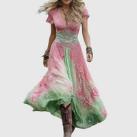 Karisa - besticktes Corsagenkleid – Rosa