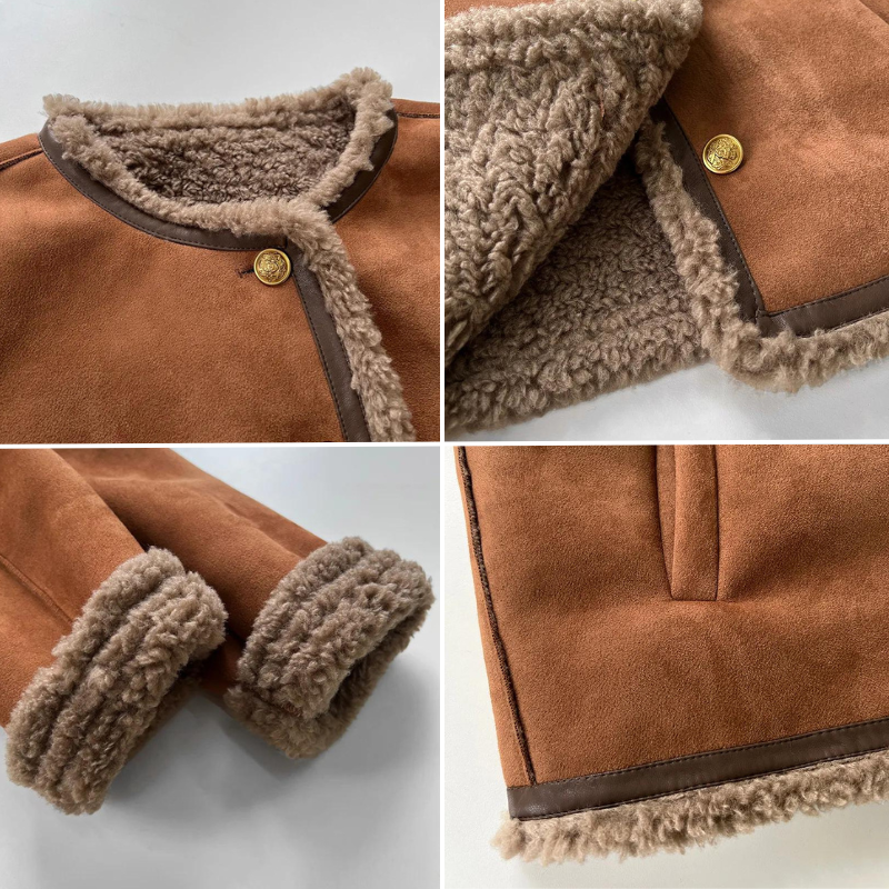 Justinee | Modische, Knopffrontige Jacke aus weichem Fleece für Damen