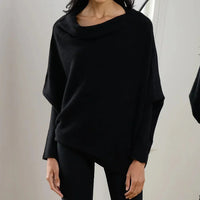 Sophia | Weicher Vielseitiger Pullover – Schwarz