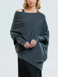Sophia | Weicher Vielseitiger Pullover – Dunkelgrau