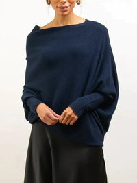 Sophia | Weicher Vielseitiger Pullover – Dunkelblau