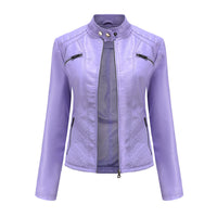 Led | Lederjacke für Damen – Lila