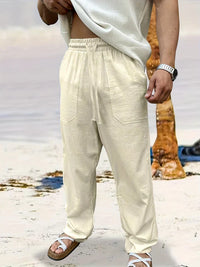 Premium Leinen Herren Stoffhose – Beige
