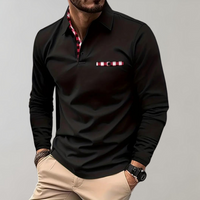 Herren Langarm-T-Shirt - Atmungsaktiv und Bequem – Schwarz