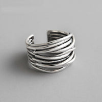 Verstellbarer 925 Sterling Silber Damen Ring – Silber