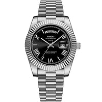 Elegante Herren Armbanduhr mit Datum – Schwarz