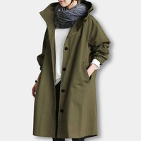 Damen Softshelljacke mit Kapuze - Winddicht & Wasserfest – Militärgrün