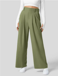 Lou | Stretchhose Mit Hoher Taille Für Damen – Grün