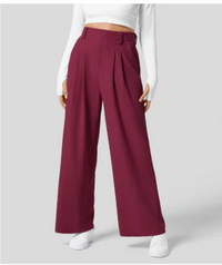 Lou | Stretchhose Mit Hoher Taille Für Damen – Burgunderrot