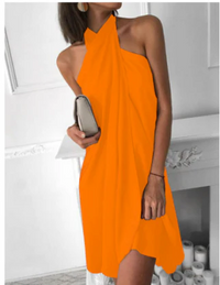 Kalina | Stilvolles Lockeres Kleid Mit Knoten Für Damen – Oranje