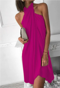 Kalina | Stilvolles Lockeres Kleid Mit Knoten Für Damen – Violett